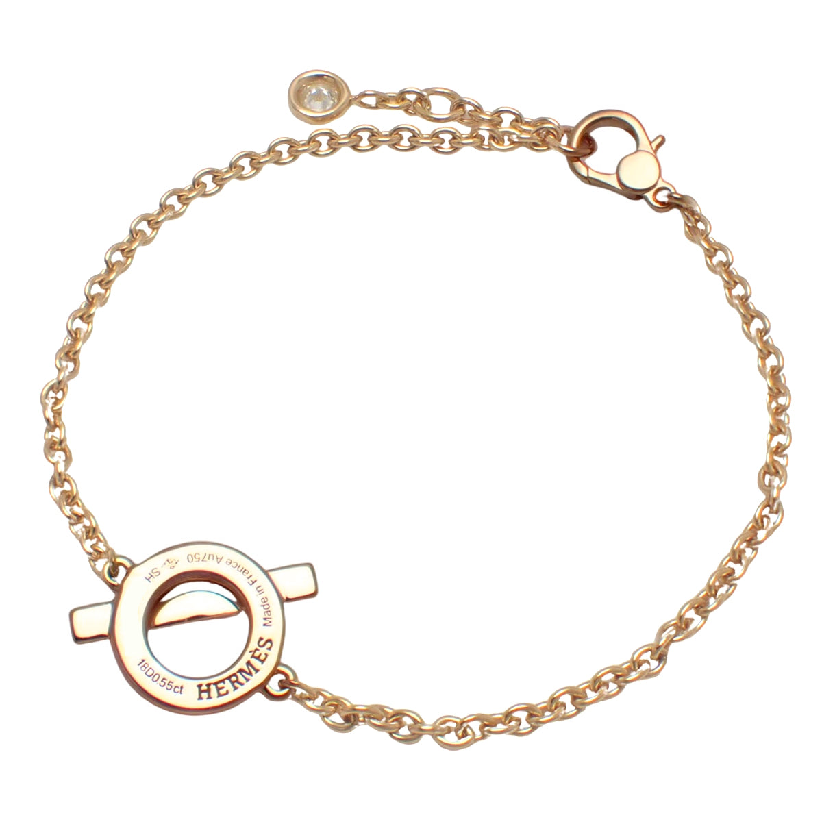 フィネス ブレスレット ダイヤモンド D0.55 ピンクゴールド K18PG 3.5g