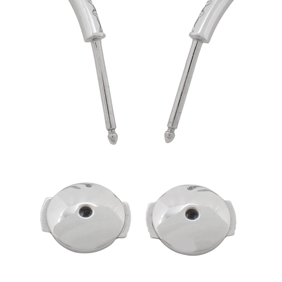 Juste un Clou Hoop Earrings with Diamonds in 18K White Gold and 9.2g