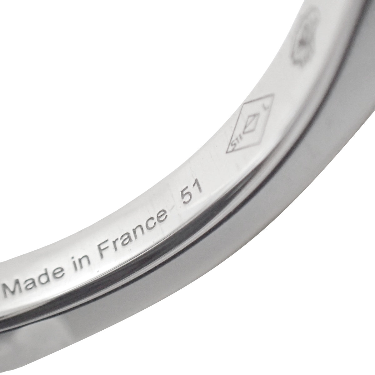 Chaine d'Ancre Contour 双环戒指，镶嵌钻石，18K 白金 (K18WG)，8.6克