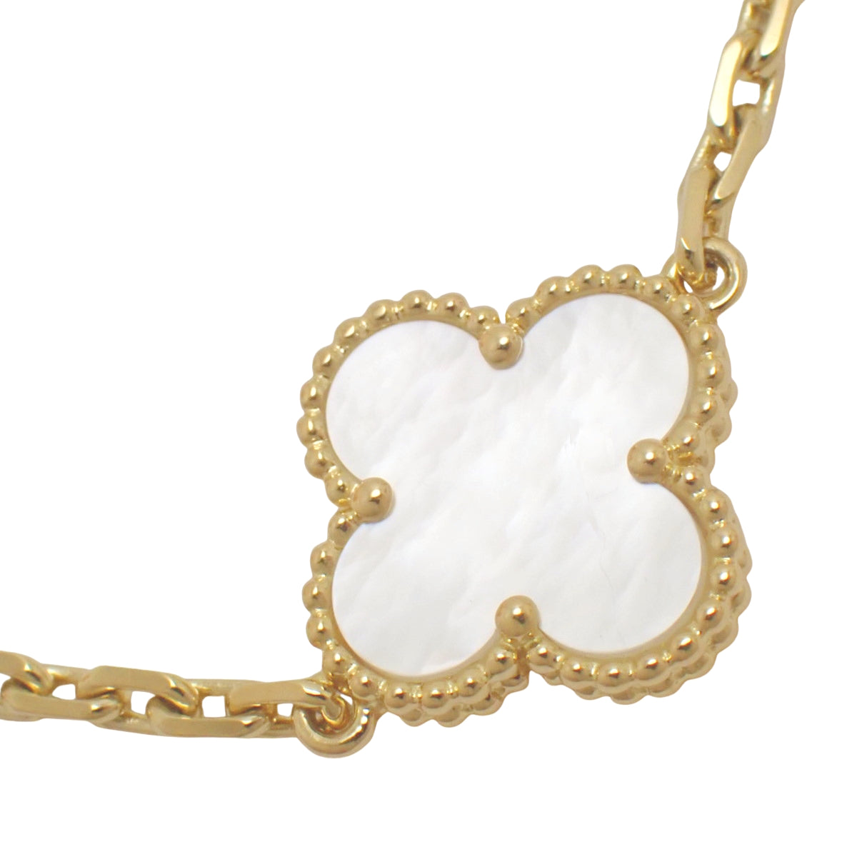 ヴィンテージ アルハンブラ ネックレス 20モチーフ マザーオブパール イエローゴールド K18YG 46.2g