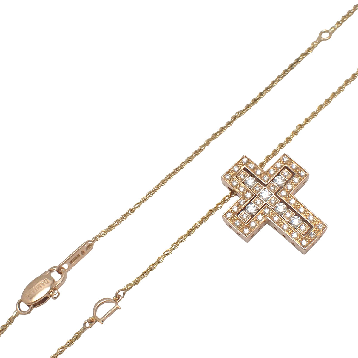 Belle Epoque Diamond Necklace in Pink Gold, 18K Gold, 10.0g