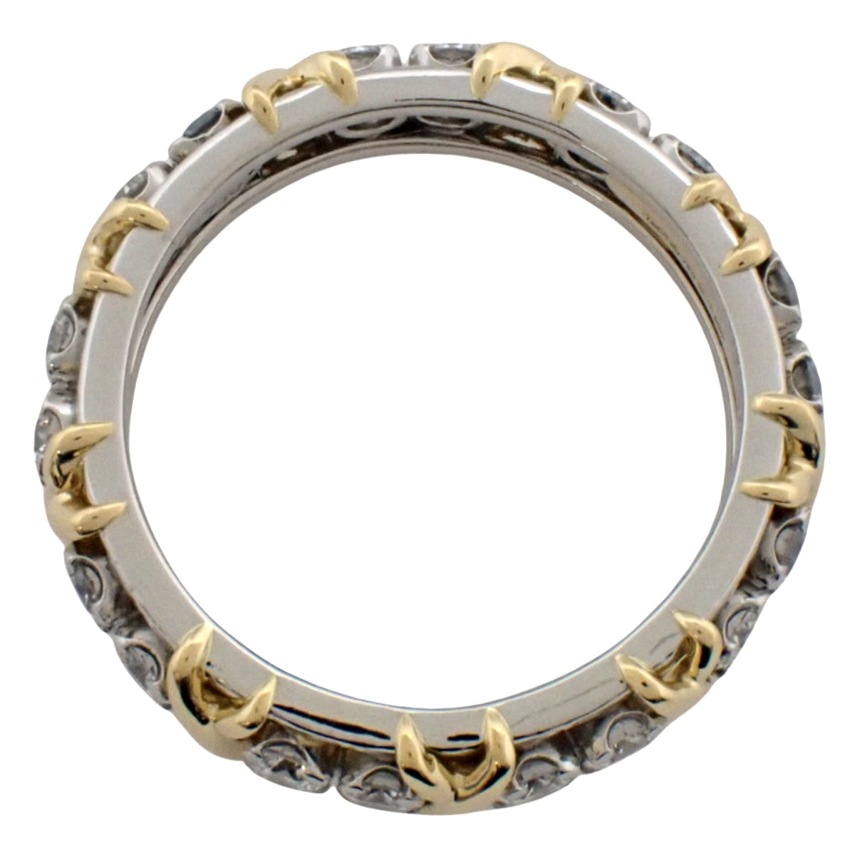 ジャン・シュランバージェ リング ダイヤ プラチナ Pt950 イエローゴールド K18YG 10.6g