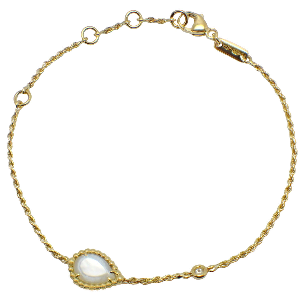 セルパンボエム ブレスレット XS マザーオブパール/ダイヤモンド K18YG 2.5g