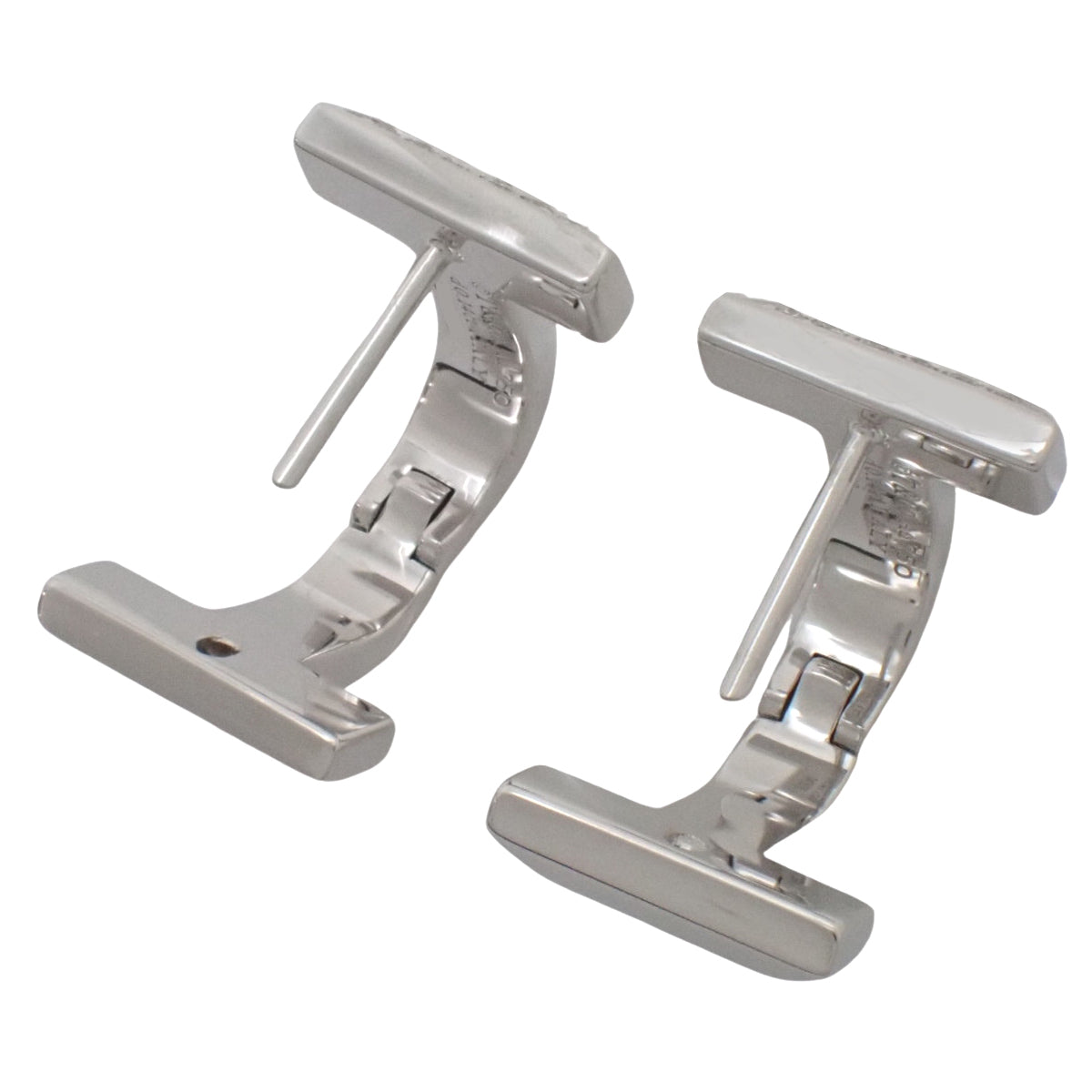 T ワン ハーフ パヴェ ダイヤモンド ハギー ピアス ダイヤモンド D0.14 ホワイトゴールド K18WG 7.7g