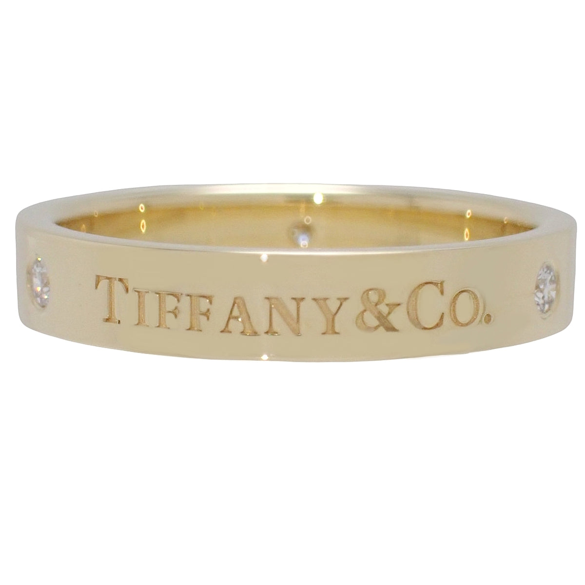 フラットバンド リング ダイヤモンド イエローゴールド K18YG 5.7g