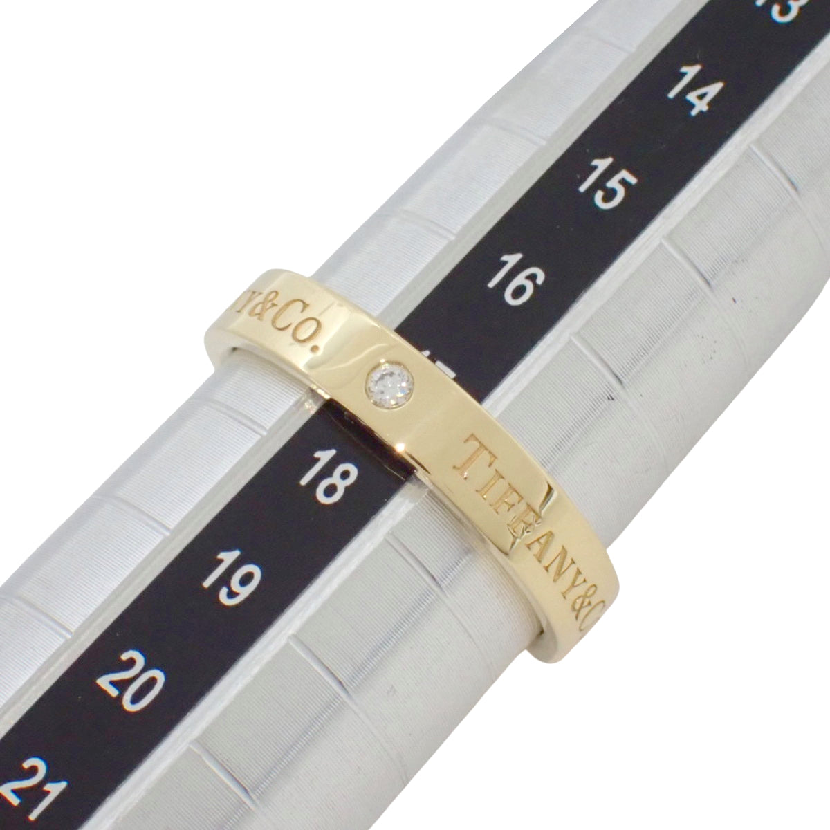 フラットバンド リング ダイヤモンド イエローゴールド K18YG 5.7g