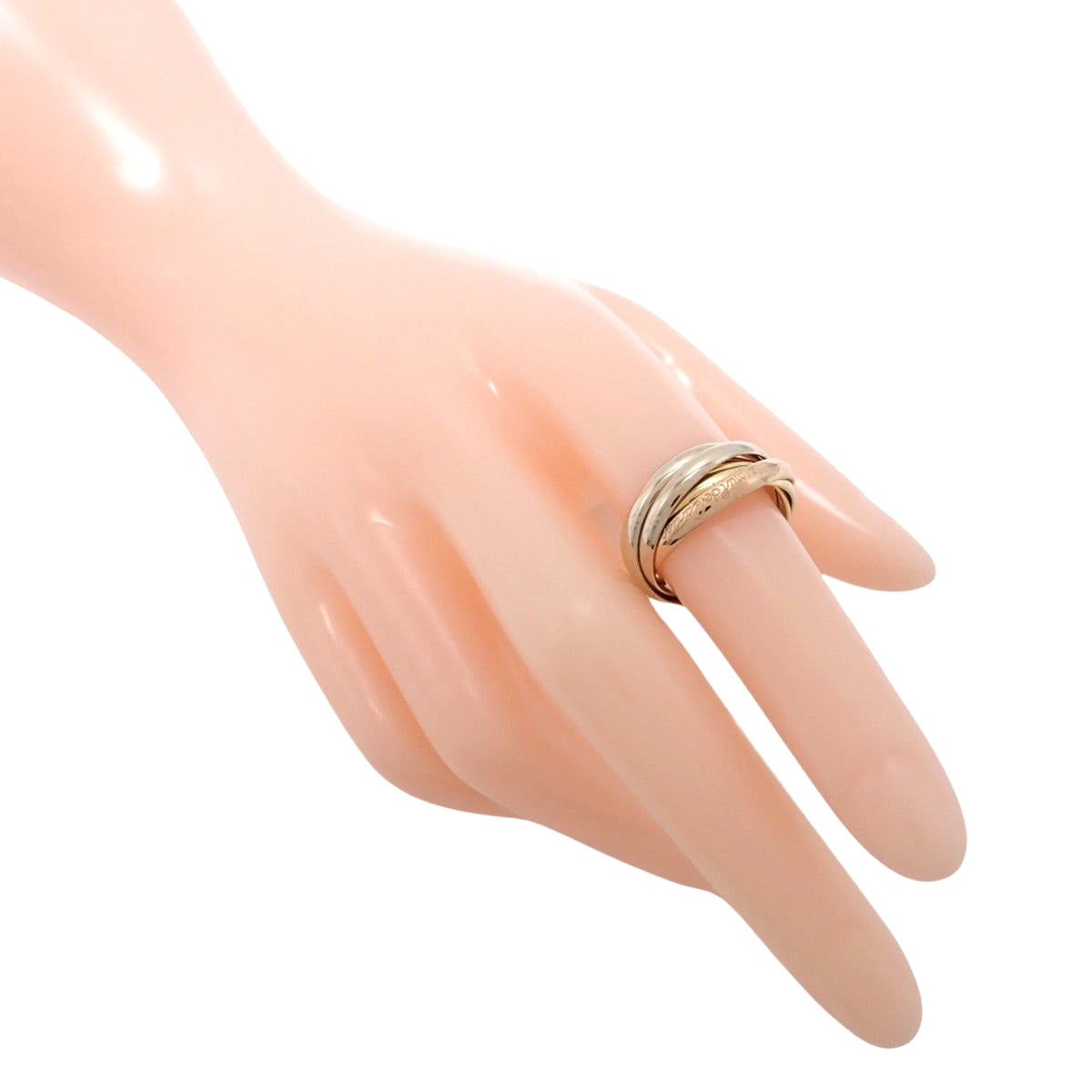 les must de Cartier トリニティ リング K18YG/PG/WG 8.5g 5連