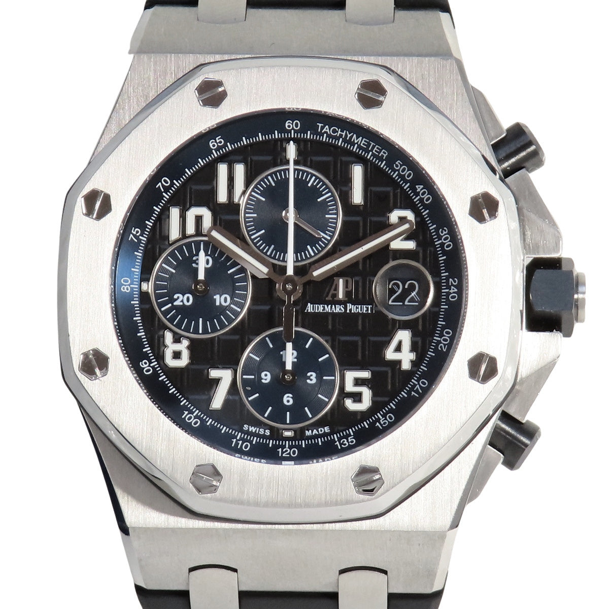 ロイヤルオーク オフショアクロノ 26470ST.OO.A028CR.01 SS/ラバー ブラック/ブルー 自動巻き メンズ