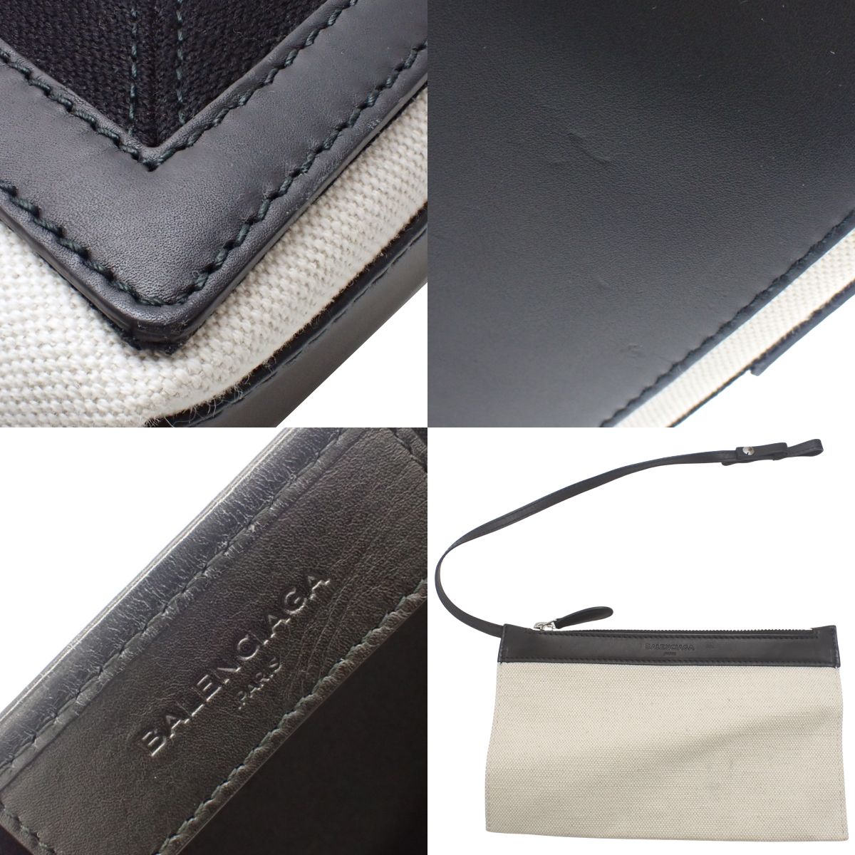 NAVY CABAS S ネイビーカバス コットンキャンバス Natural/Black 339933