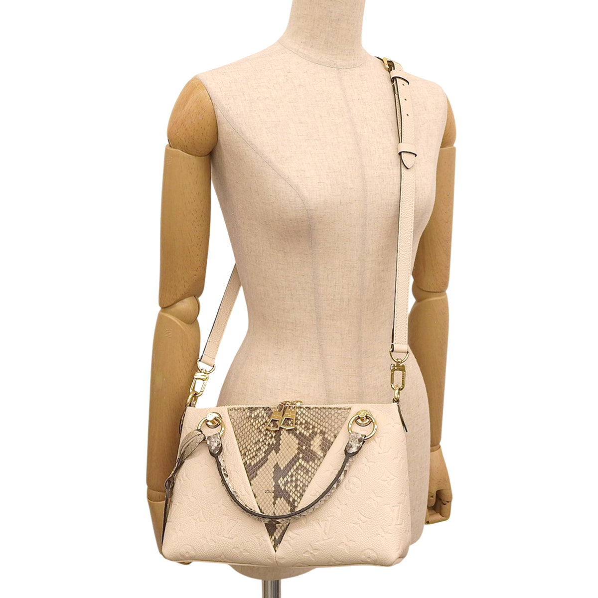 モノグラム・アンプラント VトートBB パイソン アイボリー N96236