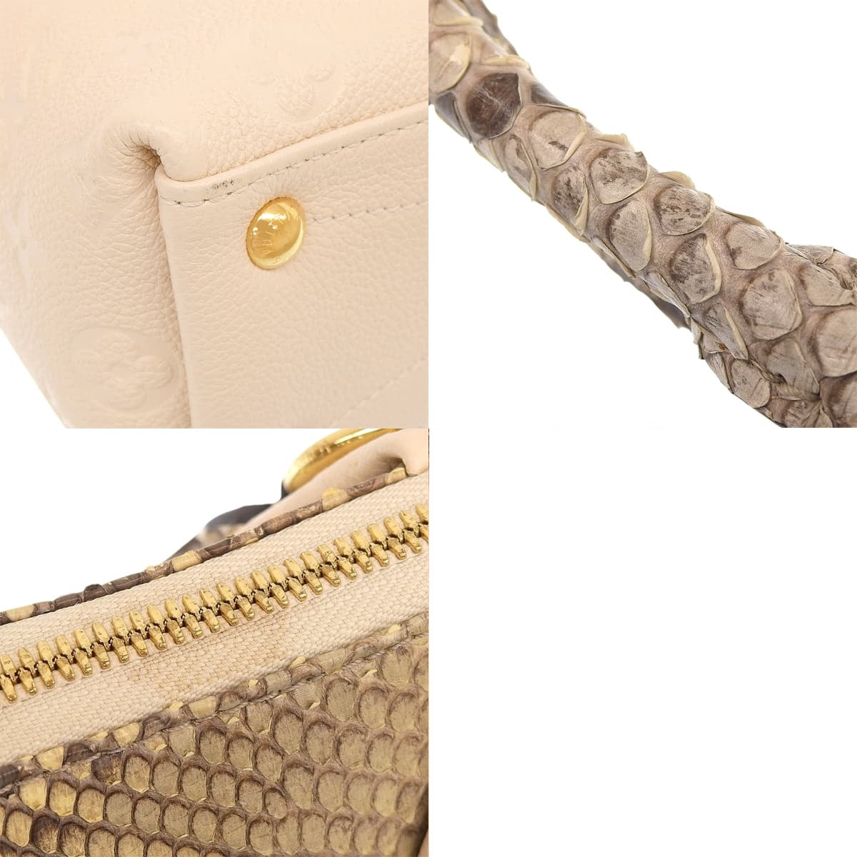 モノグラム・アンプラント VトートBB パイソン アイボリー N96236