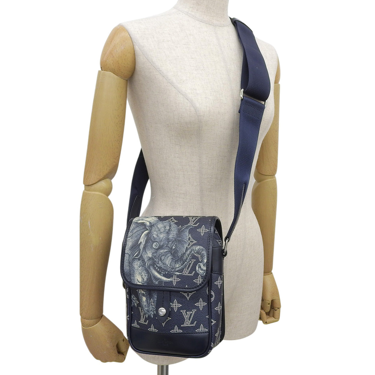 Monogram Savanna Messenger BB Navy Blue White M54246 Chapman Brothers Collaboration