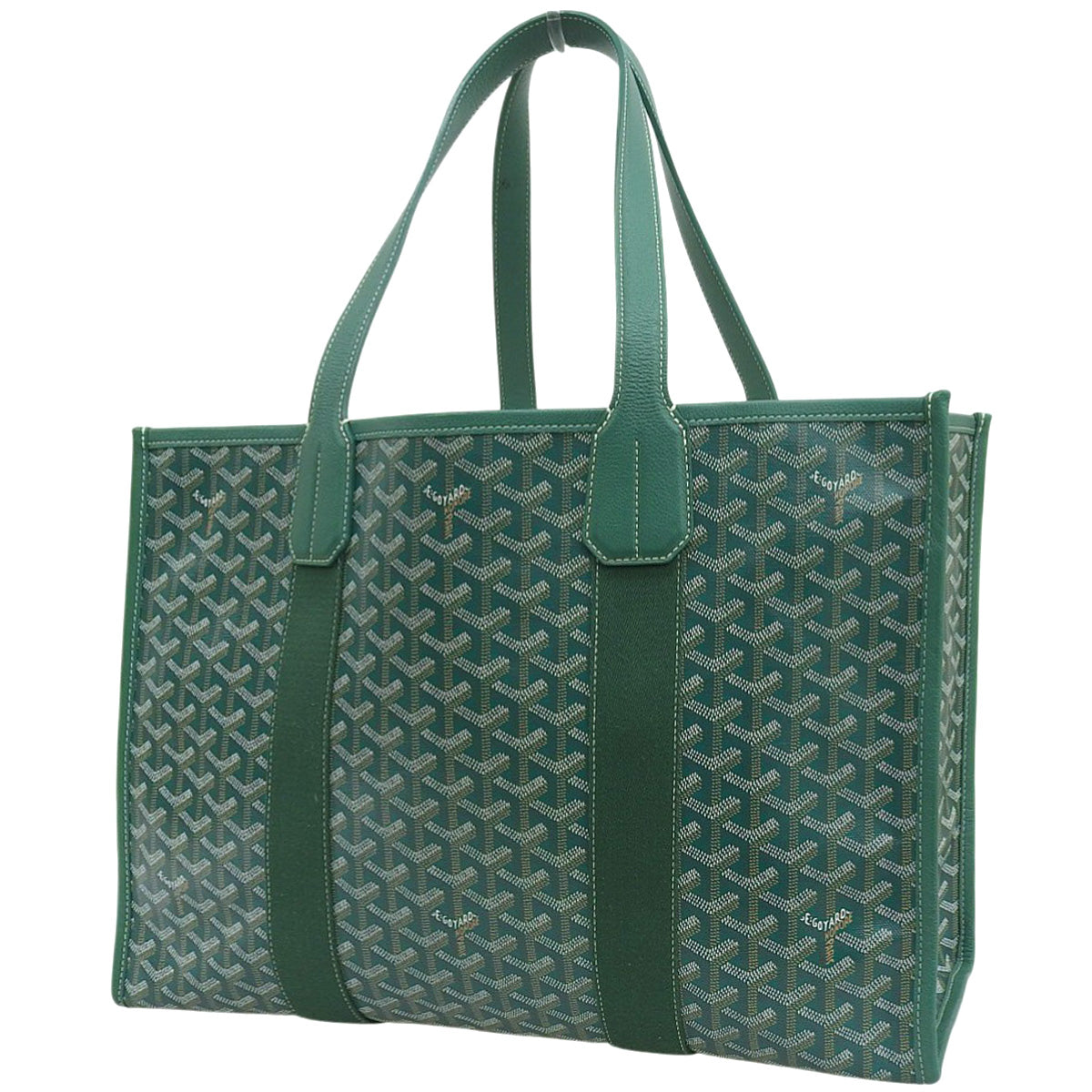 Villette MM PVC coated canvas calfskin green