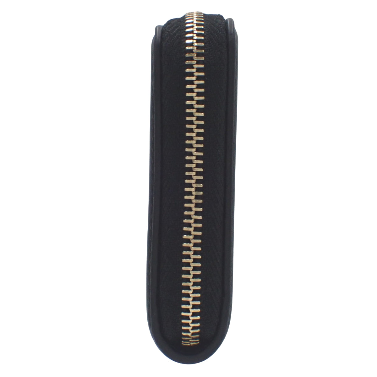 Matelasse CC Filigree 小号拉链钱包，鱼子酱纹皮革，海军蓝和黑色，A84446