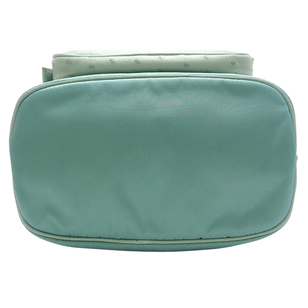 Triangle logo backpack in nylon and ostrich green (1BZ074)