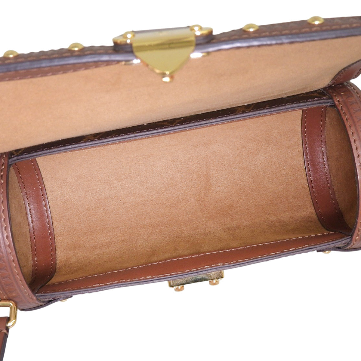 Papillon Trunk Monogram Canvas Leather Brown M57835