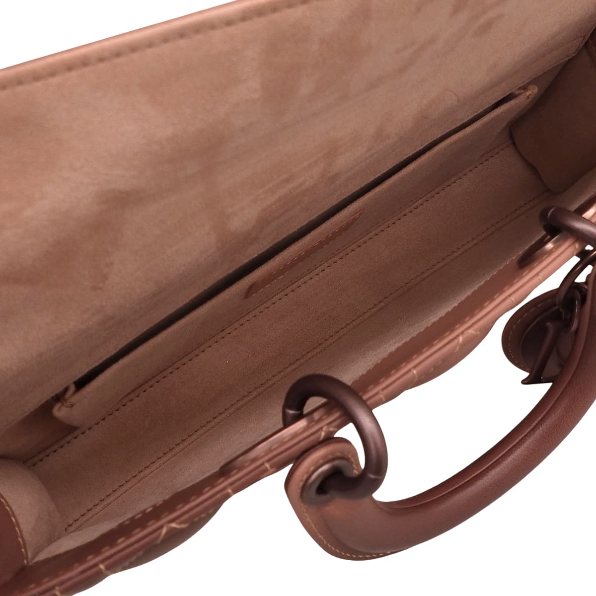 カナージュ Lady D-Joy バッグ ミディアム レザー ボルドー ピンクベージュ