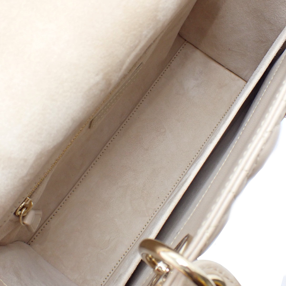 カナージュ Lady Dior レディディオール バッグ ミディアム ラムスキン ベージュ
