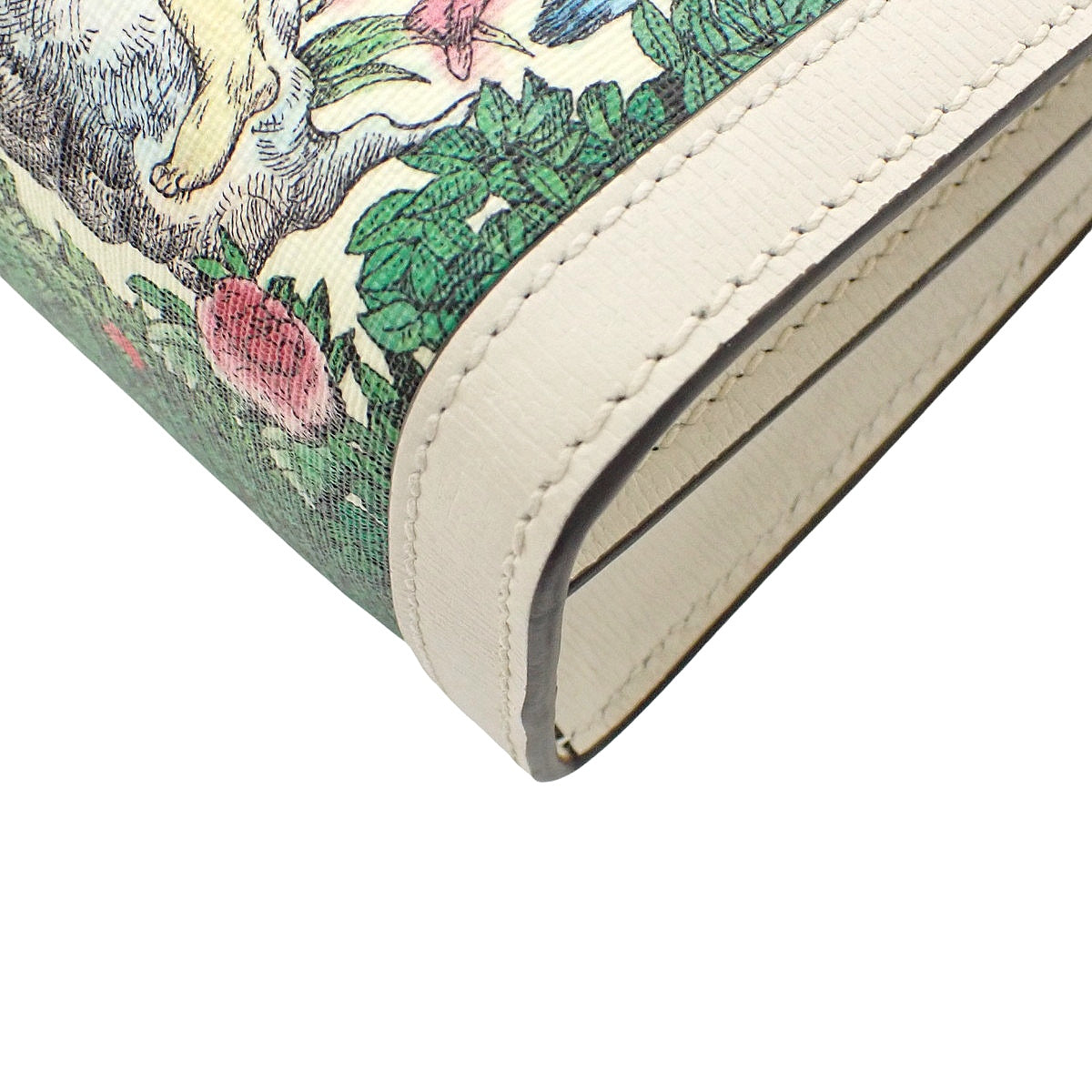 Ophidia Small Chain Shoulder Bag in PVC and Leather, Ivory, Green, and Multicolor (503877), Collaboration with Yuko Higuchi, Japan Exclusive