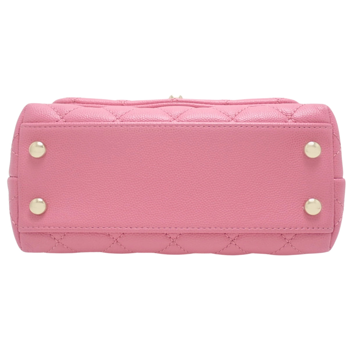 Coco Handle 17 XXS Chain Shoulder Bag in Pink Caviar Skin AS2215