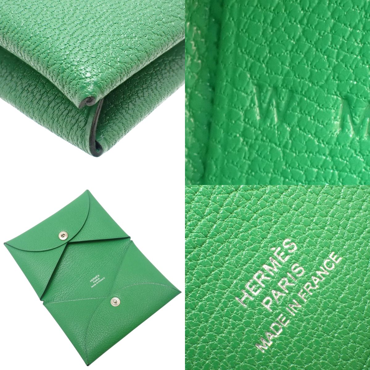 Calvi Chevre 竹制银色五金件 W 印章