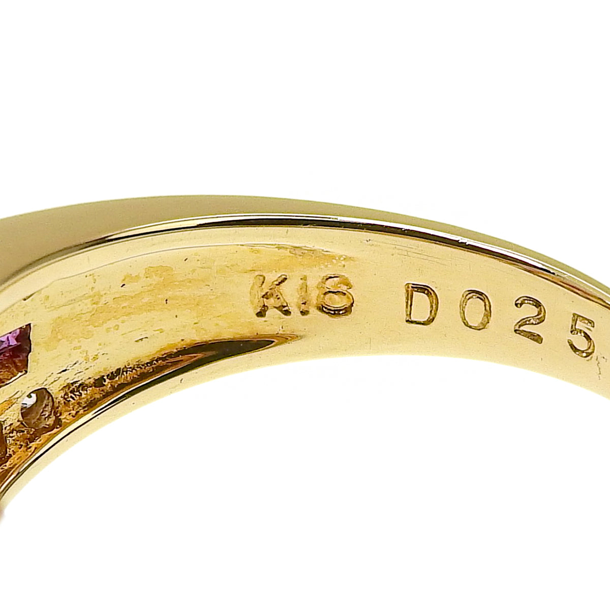 ルビー ダイヤモンド リング R0.45,0.33/D0.25 イエローゴールド K18YG 6.4g