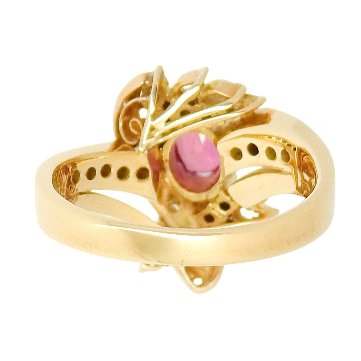 ルビー ダイヤモンド リング R0.67/D0.33 K18YG 6.2g