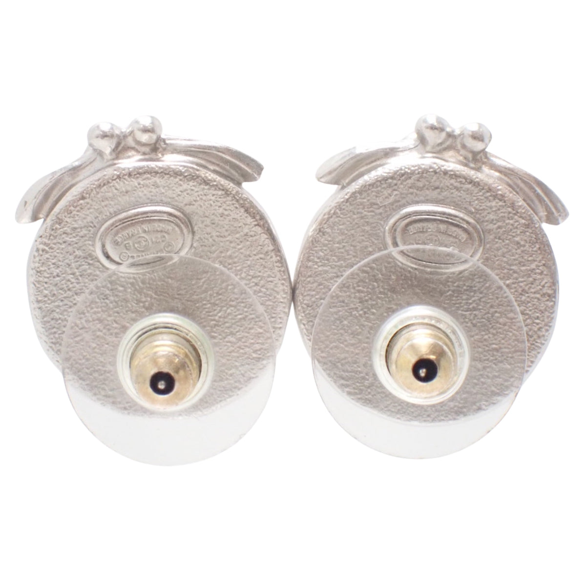 ココマーク ラインストーン パール ピアス メタル