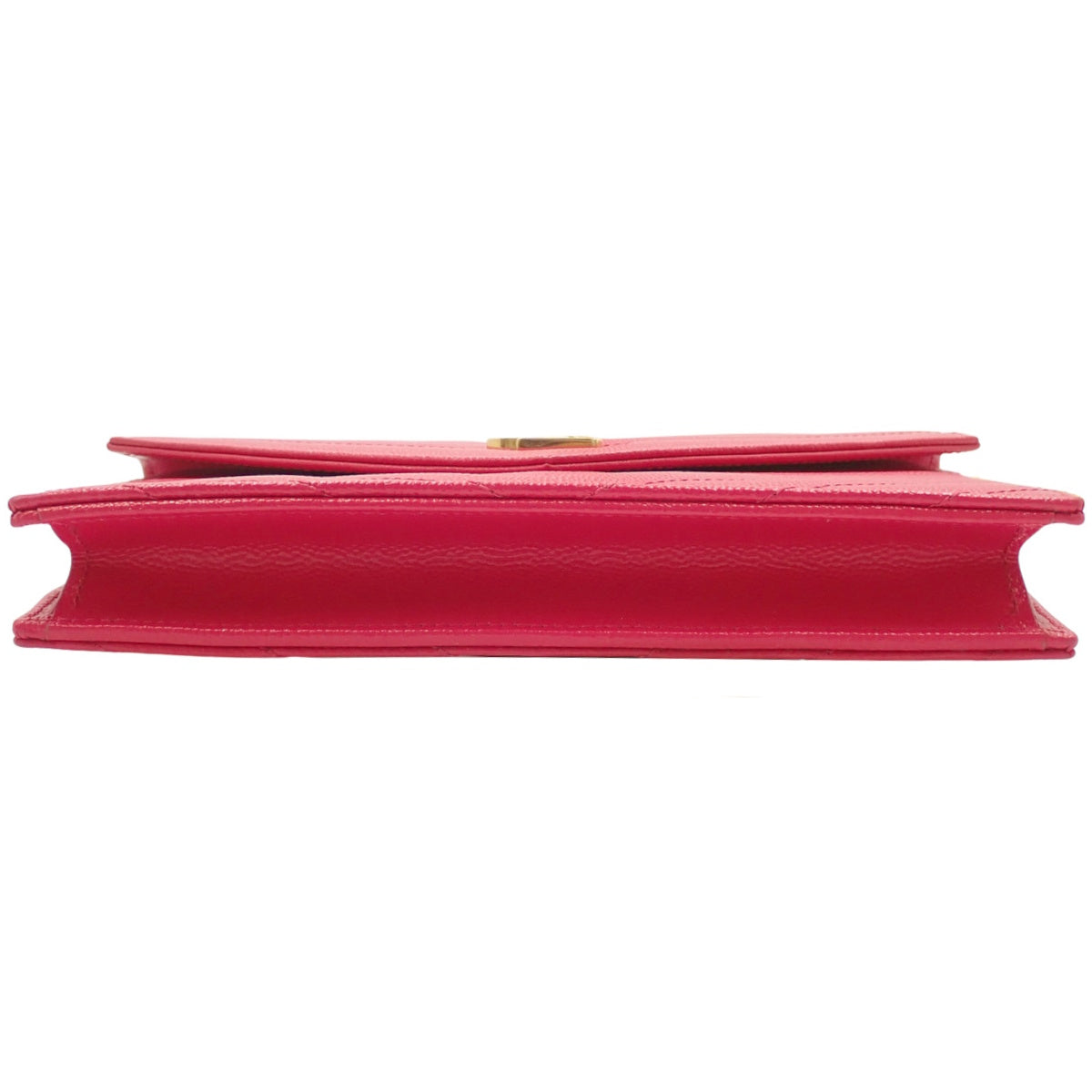 粉色皮革卡桑德拉信封链钱包