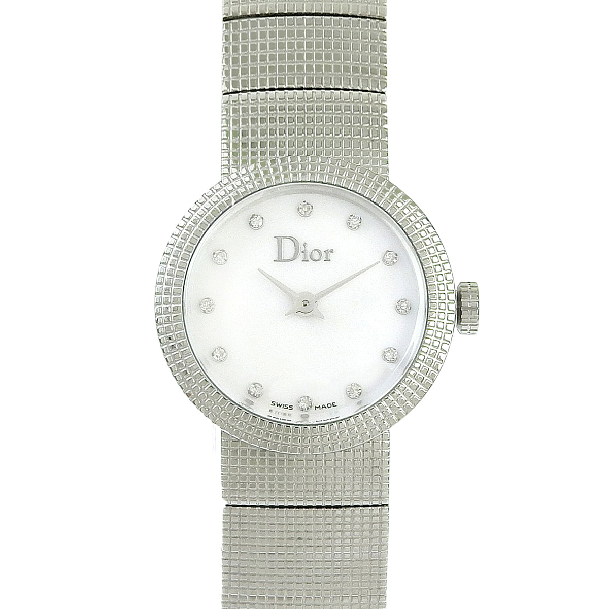 ラ ベイビー ディ CD041110 SS シェル文字盤 ダイヤインデックス クオーツ レディース