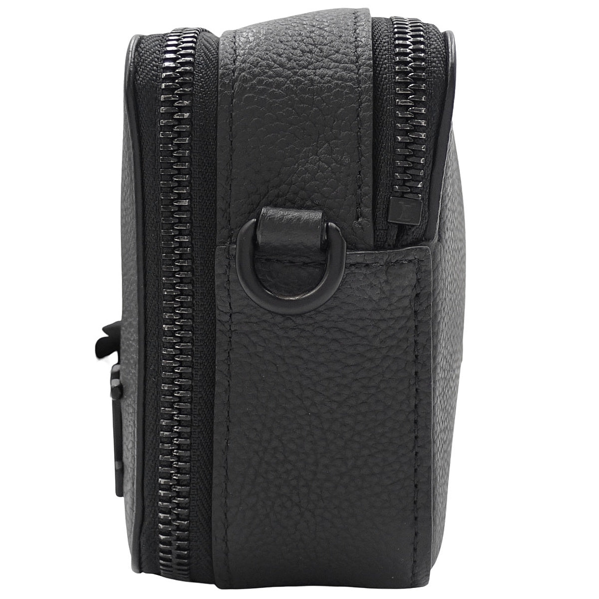 Aerogram Alpha Wearable Wallet in Grained Calfskin Leather, Black, M59161