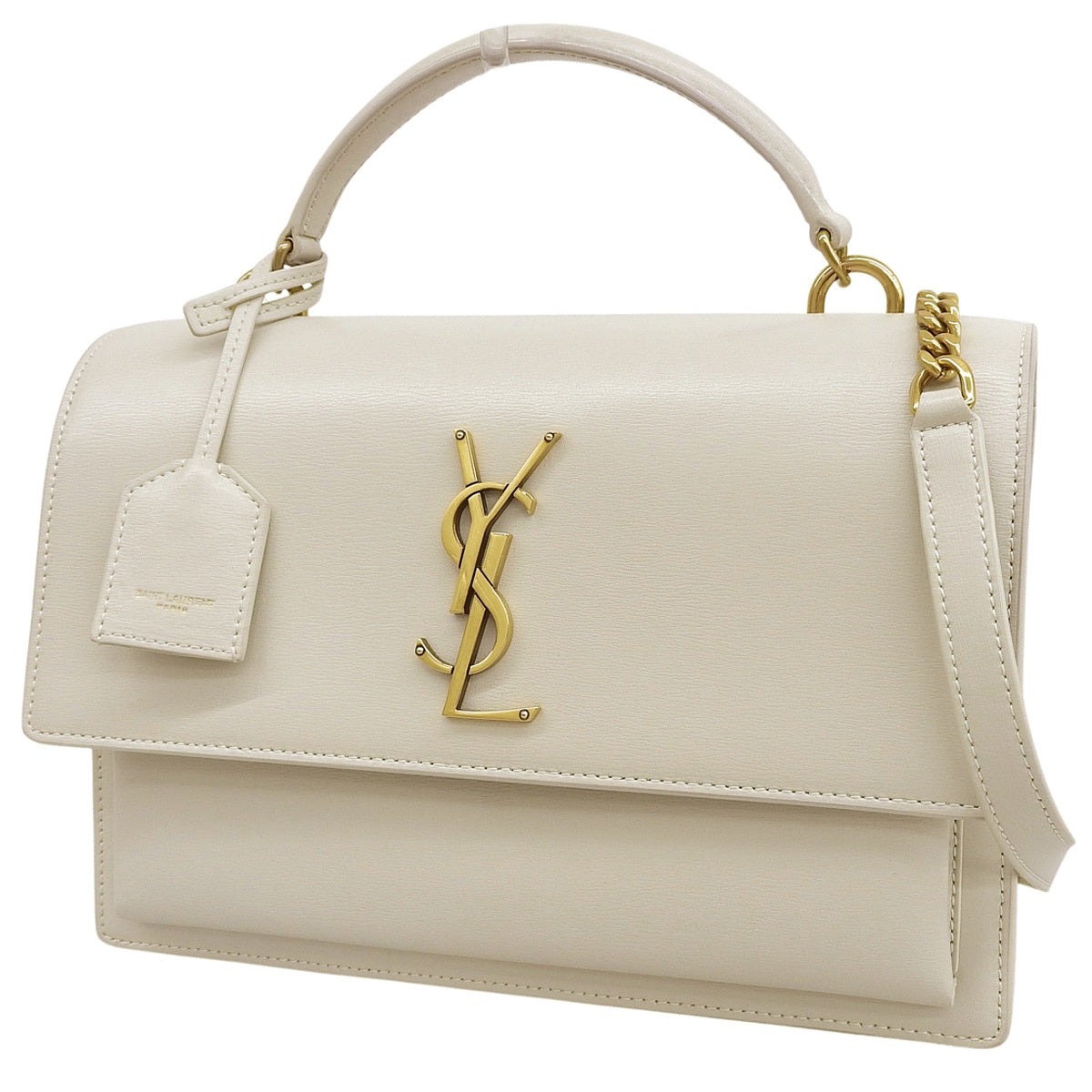 サンセット ミディアム レザー オフホワイト 634723