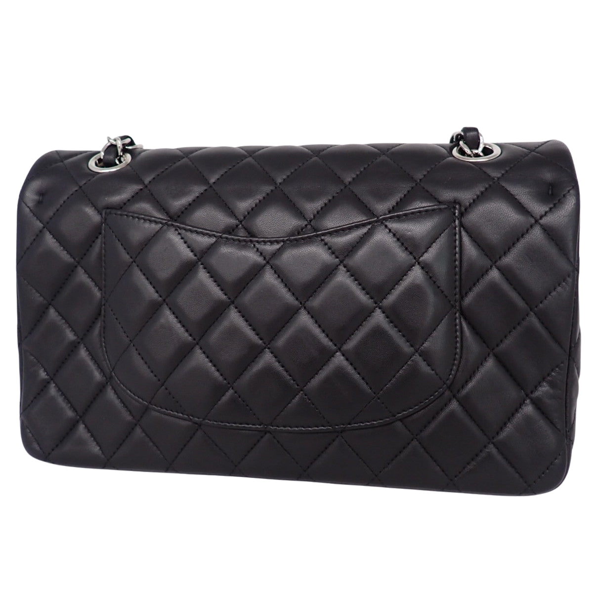 マトラッセ ココマーク シングルフラップ25 チェーンショルダーバッグ ラムスキン ブラック バレンタイン限定