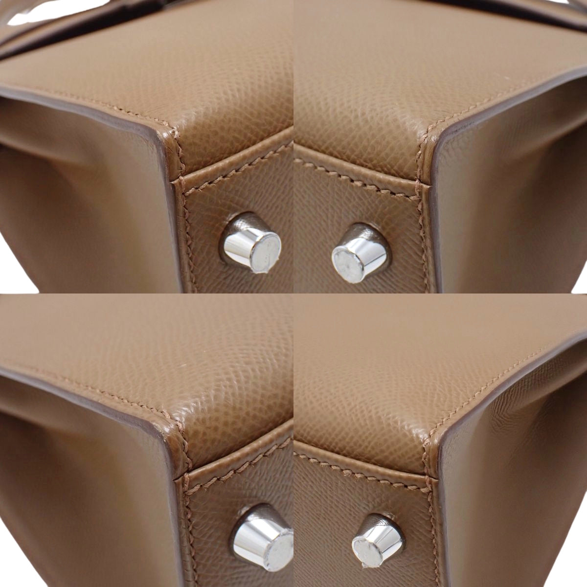 Hermès Kelly 28 Sellier Epsom Alezan Biscuit Silver Hardware U stamp