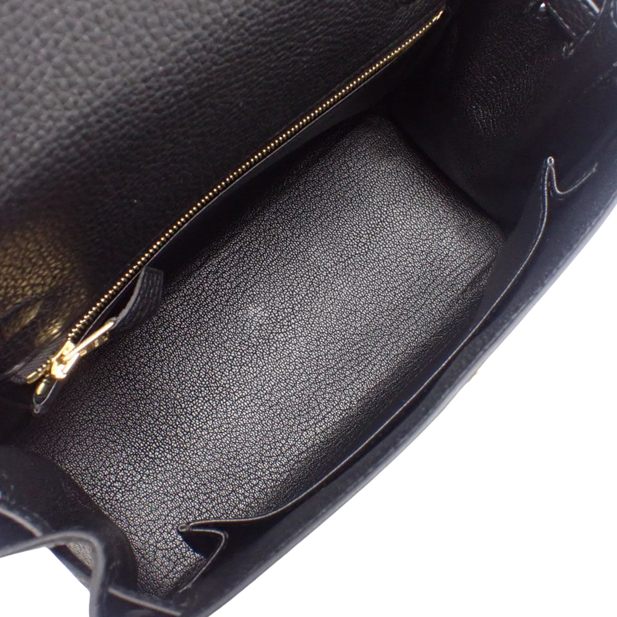 ケリー25 (内縫い) トゴ ブラック ゴールド金具 U刻印