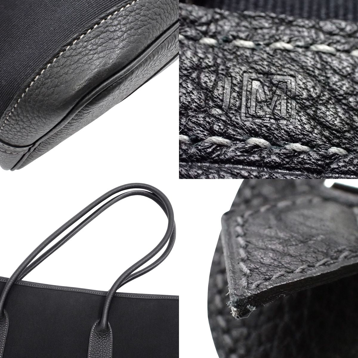 Garden Zip MM Toile Officier Negonda Black with Silver Hardware, M Stamp