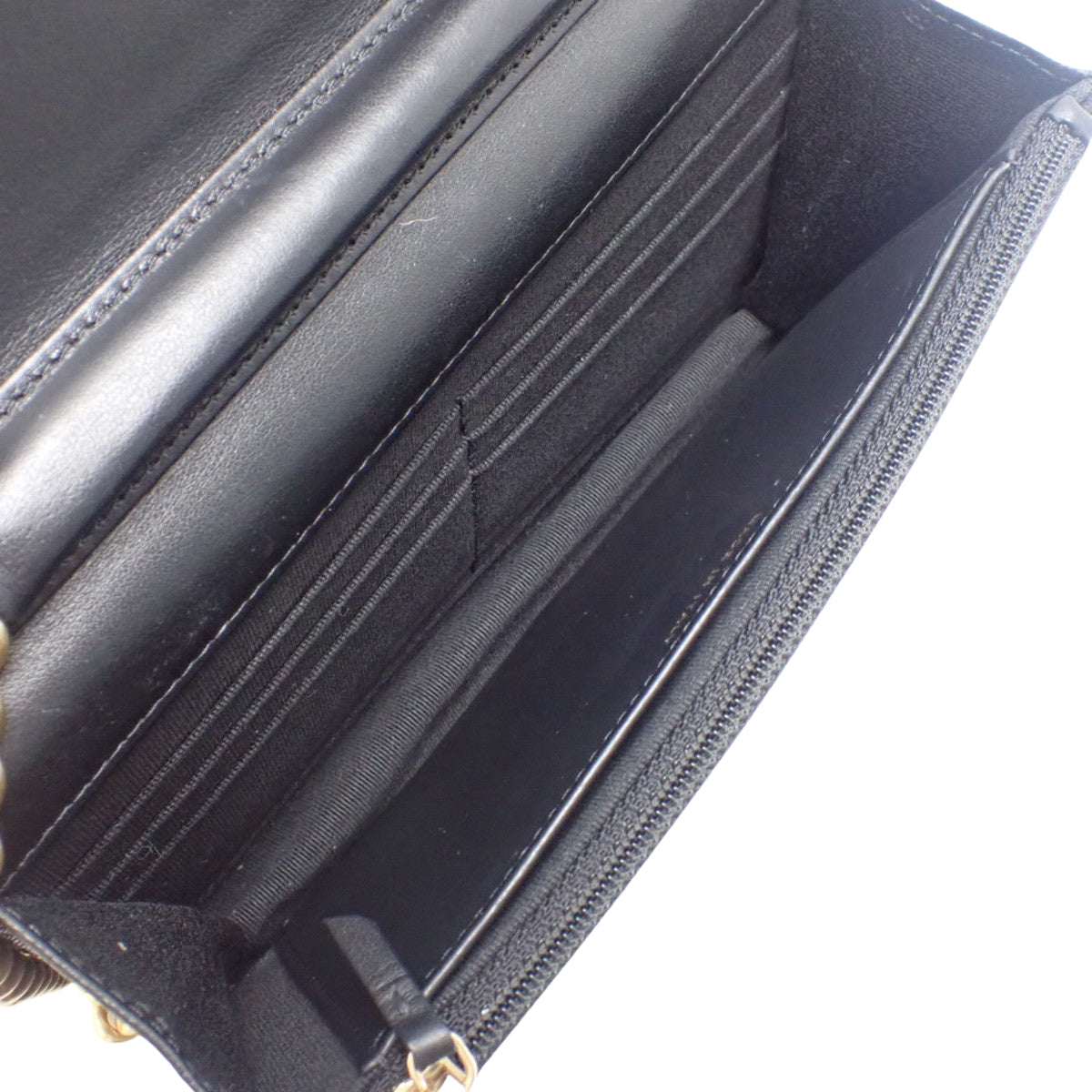 マトラッセ ボーイシャネル ココマーク チェーンウォレット キャビアスキン ブラック AP1117