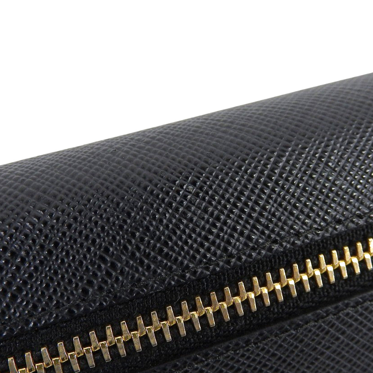 Ribbon Bifold Long Wallet in Saffiano Leather NERO 1M1132