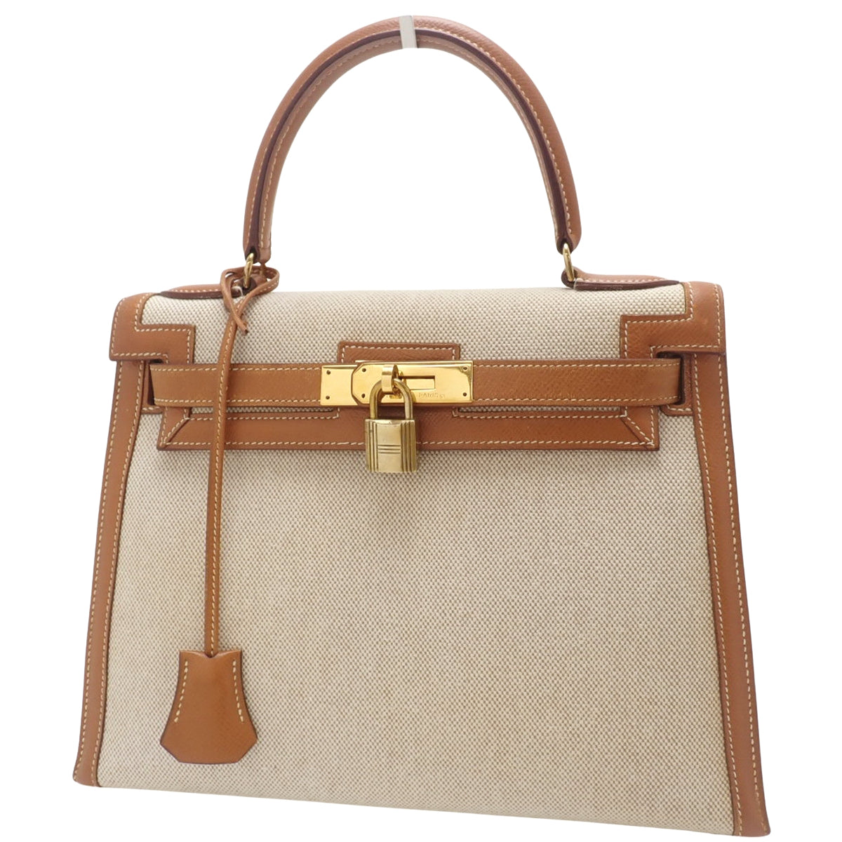 ケリー28 (外縫い) ヴォーガリバー トワルアッシュ ナチュラル ゴールド金具 〇U刻印