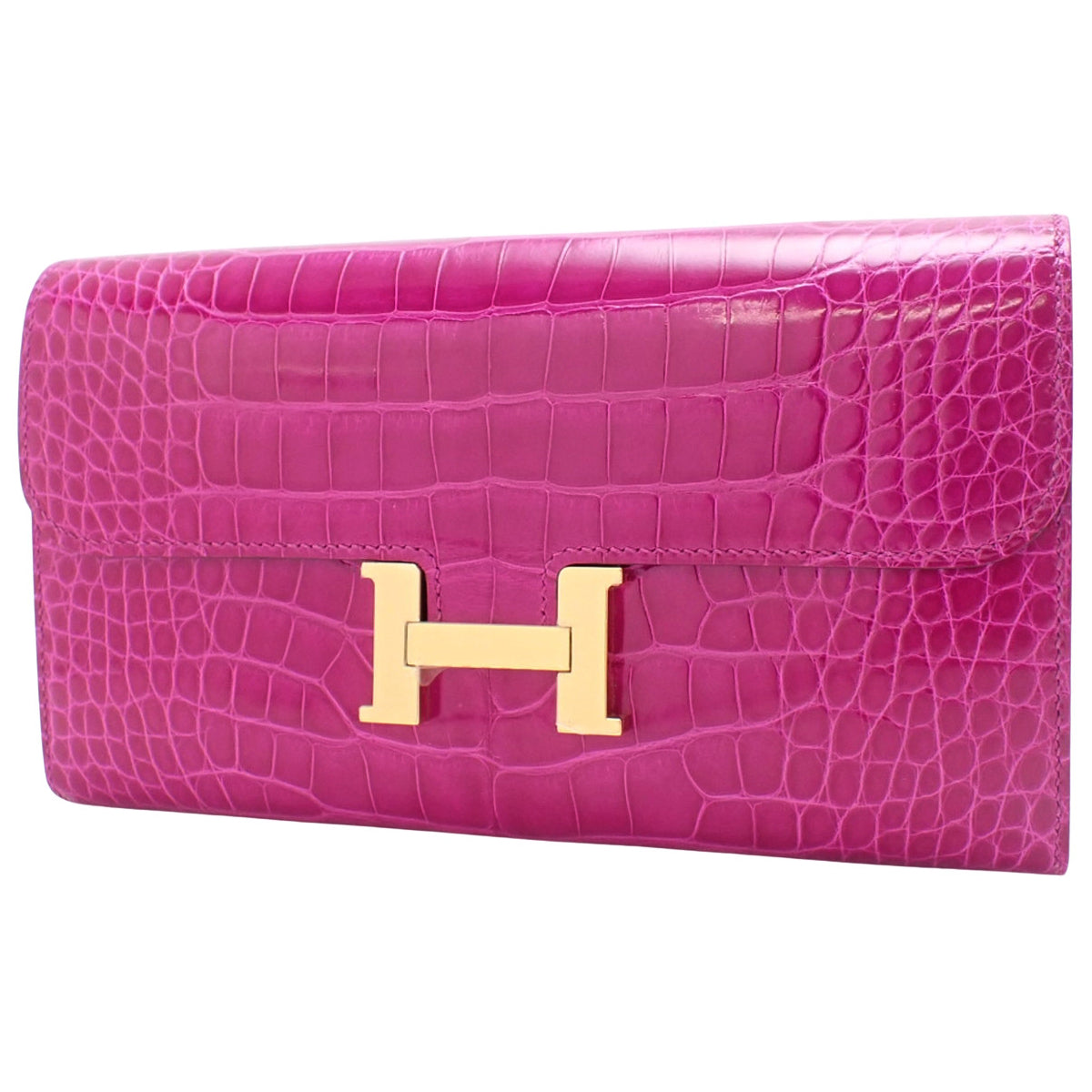 Constance Long Alligator Crocodile Rose Scheherazade Gold Hardware Z stamp