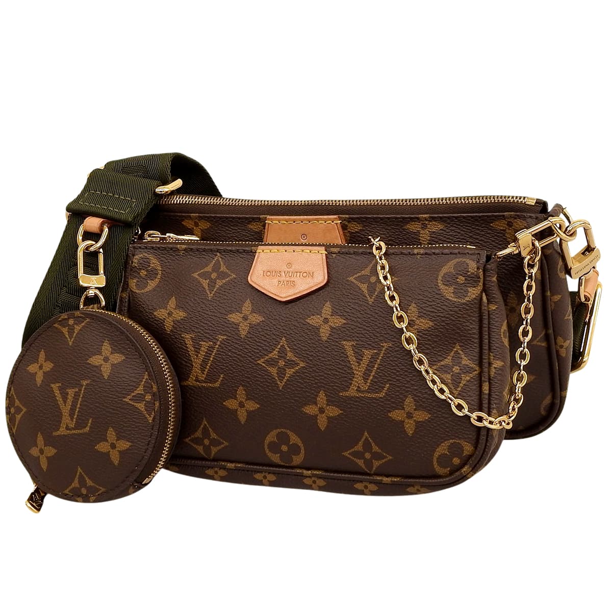 モノグラム ミュルティ･ポシェット･アクセソワール ブラウン カーキ M44813