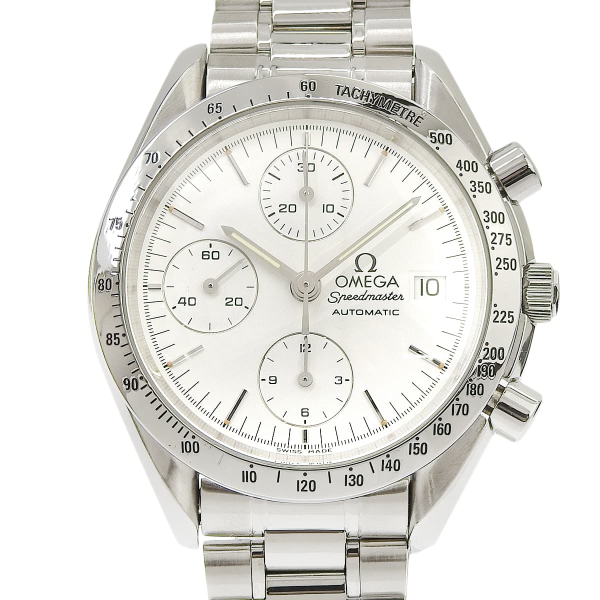 スピードマスターデイト 3511.20 SS ホワイト 自動巻き メンズ