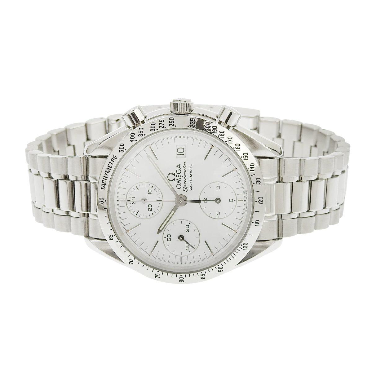 スピードマスターデイト 3511.20 SS ホワイト 自動巻き メンズ