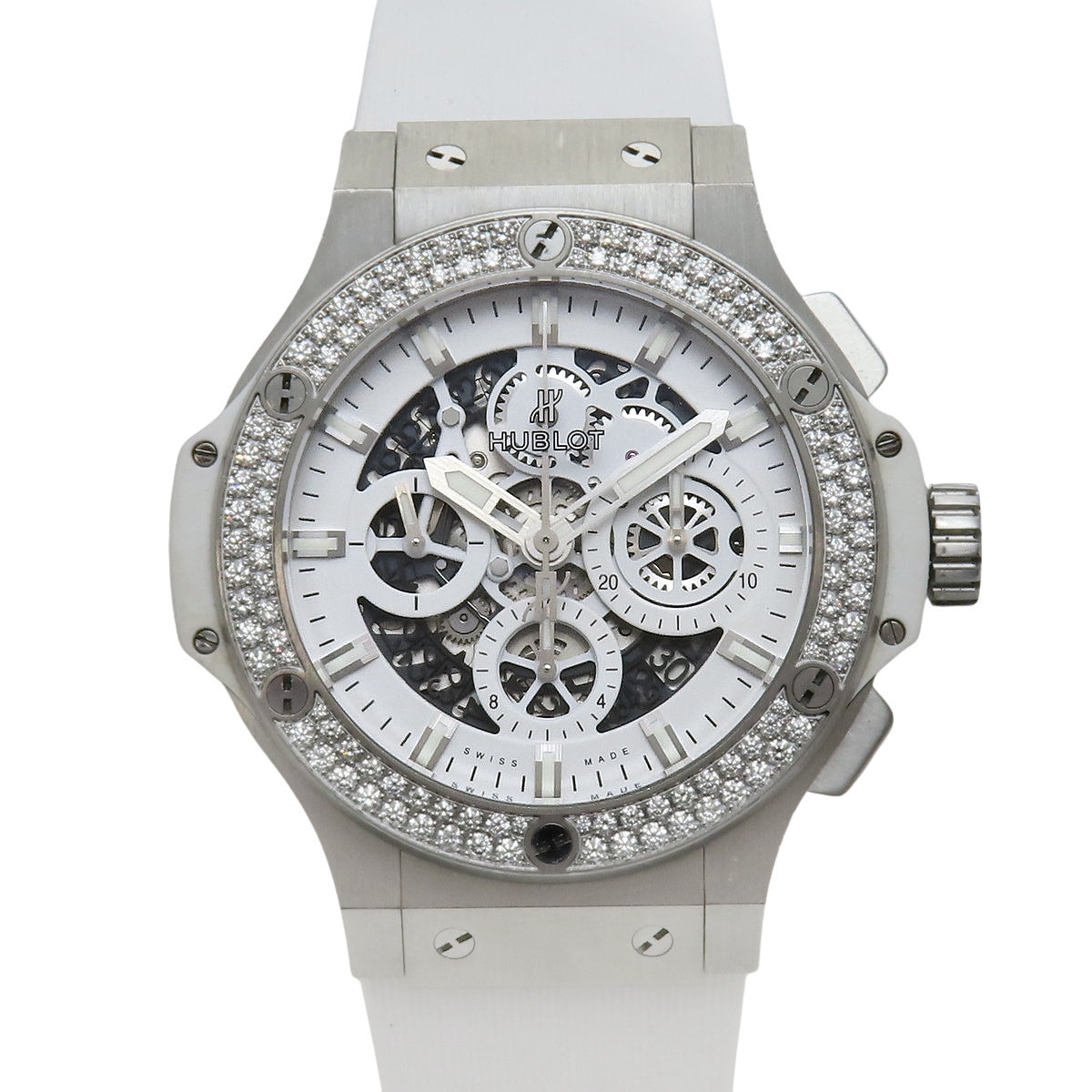 BIG BANG AEROBANG ALL WHITE 日本限定 311.SE.2010.RW.1104.JSM12 精钢/橡胶 镂空表盘 白色 自动机械 男士