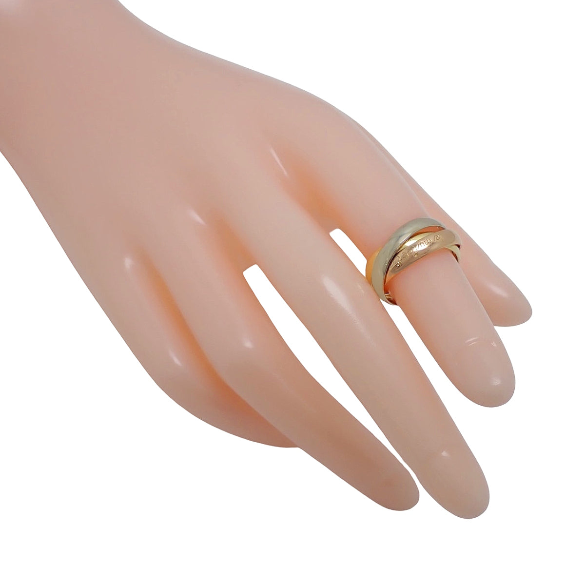 les must de Cartier Trinity 戒指 K18黄金/玫瑰金/白金 48号 6.0克