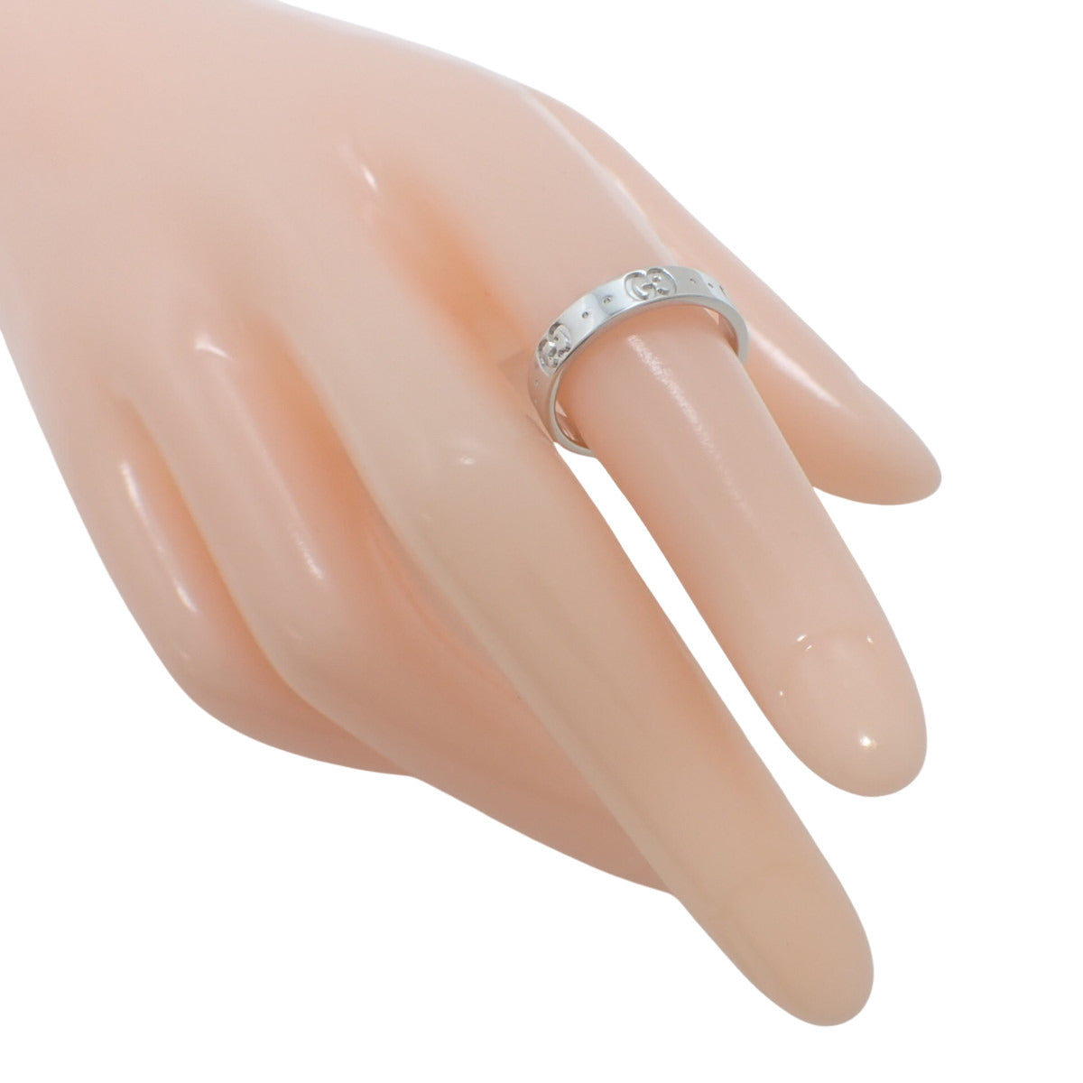 アイコン スリム リング ホワイトゴールド K18WG 13 4.0g