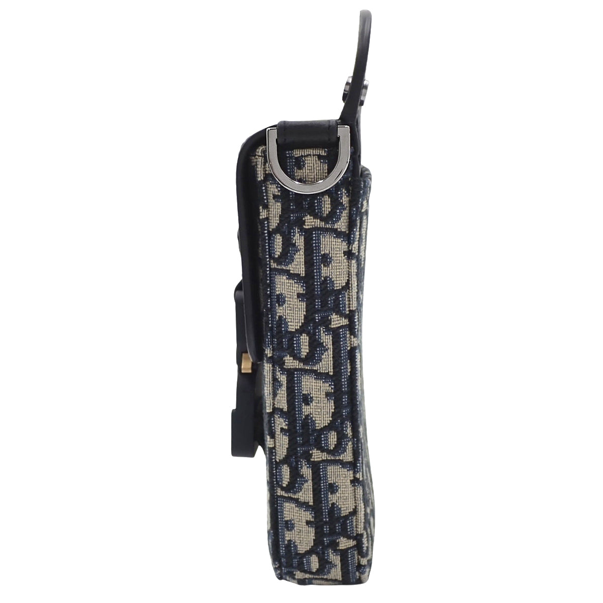 Oblique Jacquard Saddle Vertical Pouch, Black, Blue, Beige, 2ADCA446YKS