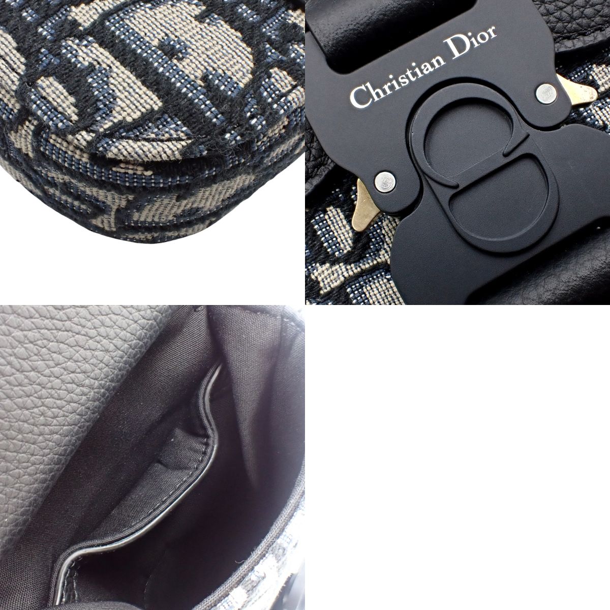 Oblique Jacquard Saddle Vertical Pouch, Black, Blue, Beige, 2ADCA446YKS