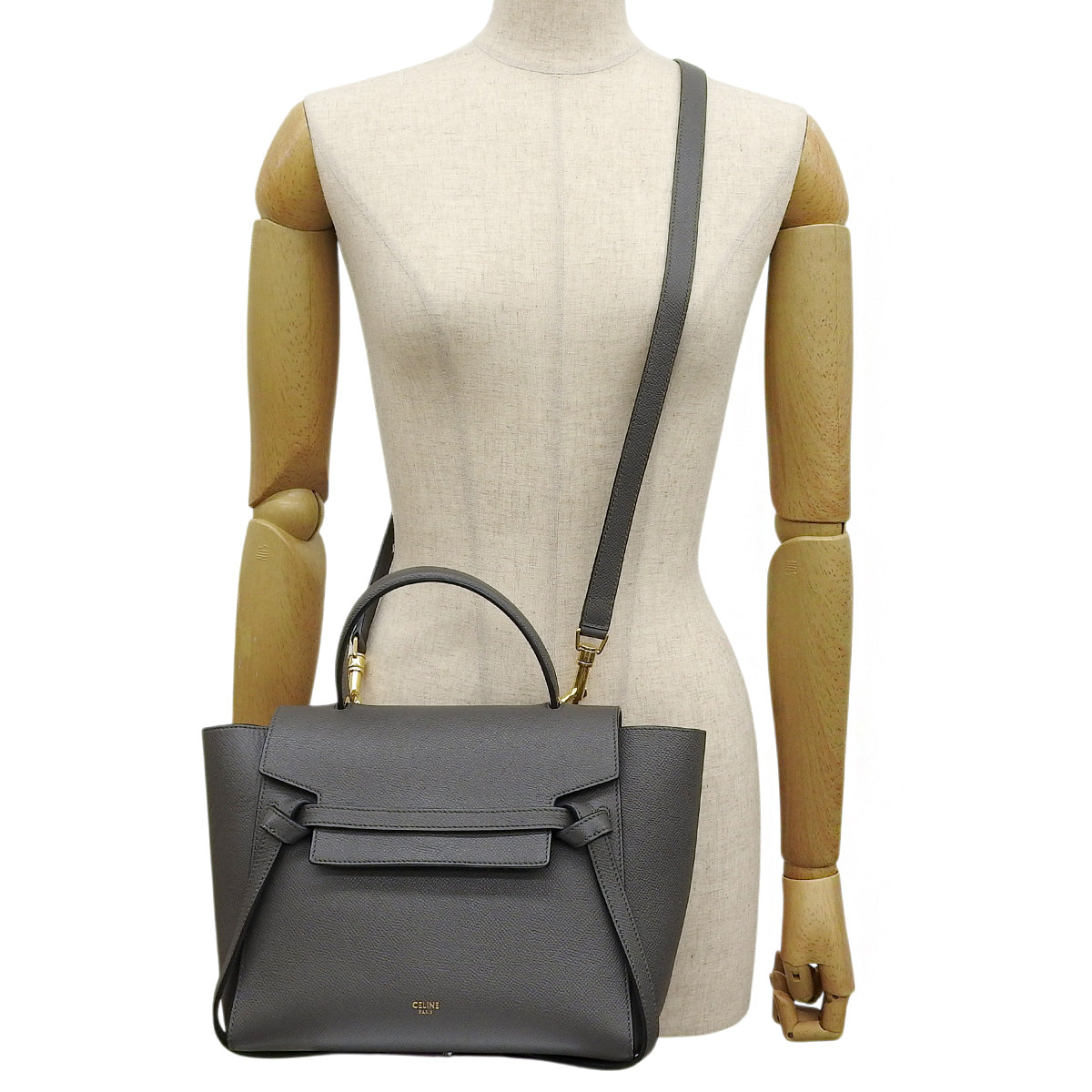 ベルトバッグ マイクロ レザー グレー 189153ZVA.10DC