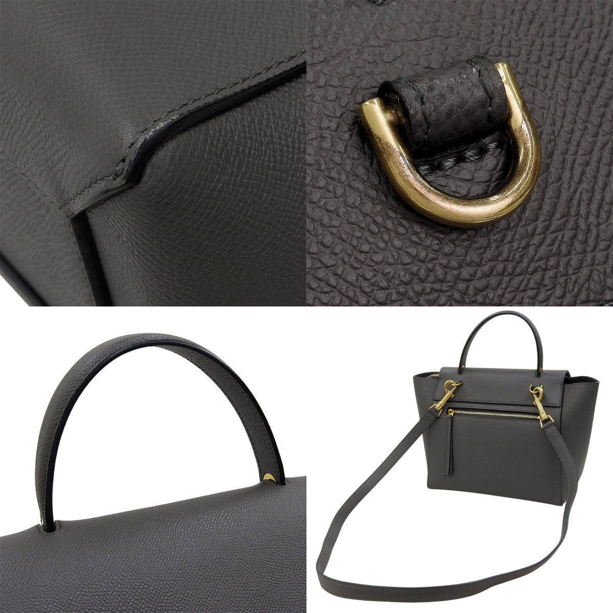 ベルトバッグ マイクロ レザー グレー 189153ZVA.10DC